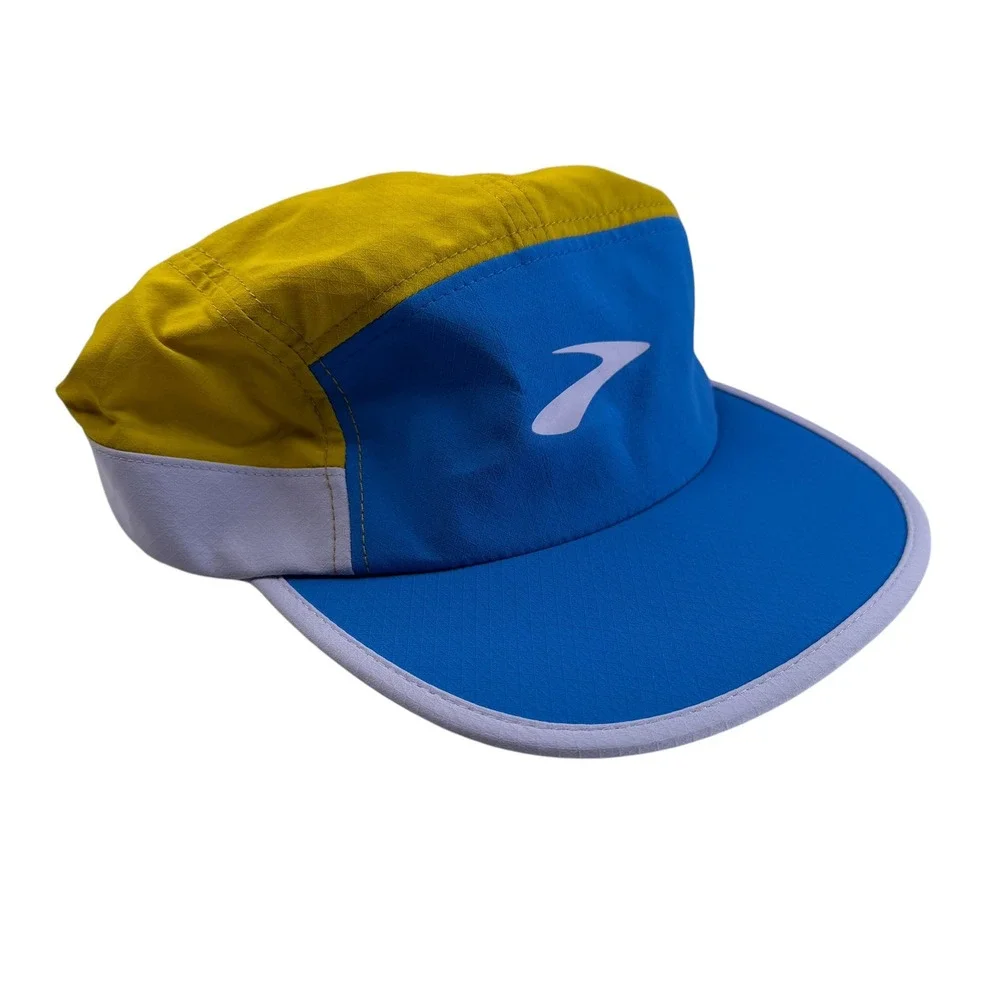 BROOKS Propel Hat Blue Yellow Adjustable Performance Running Women's OSFA NWT